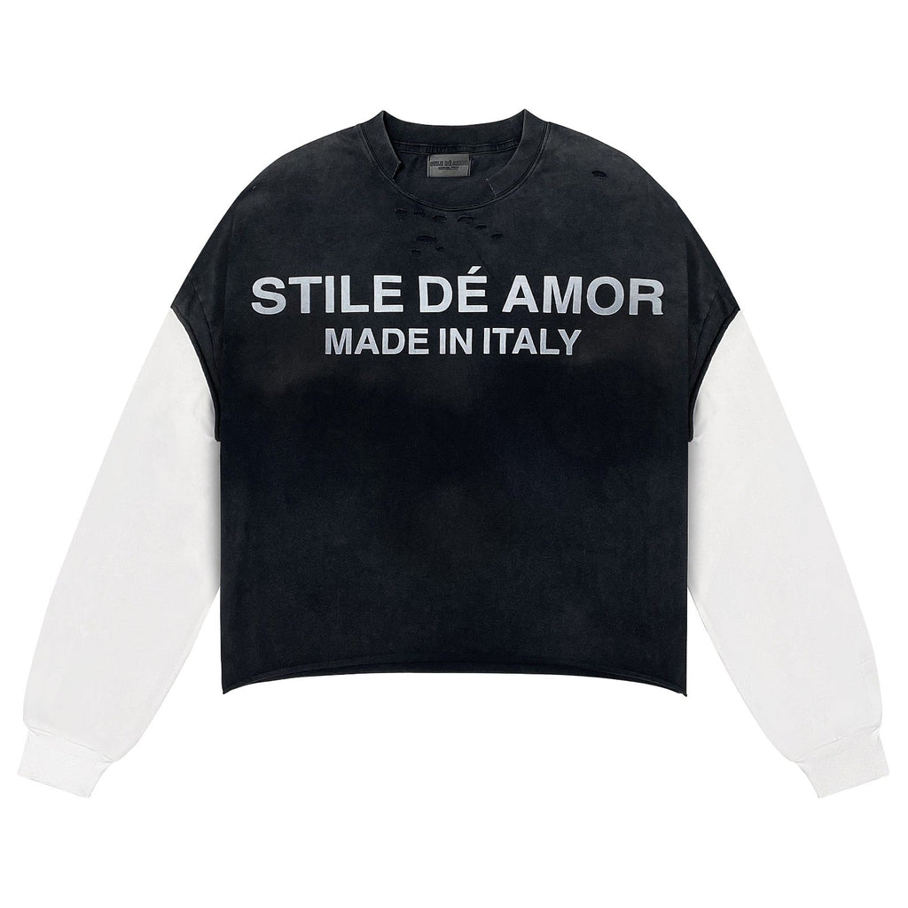 NERO SU BIANCO LONGSLEEVE